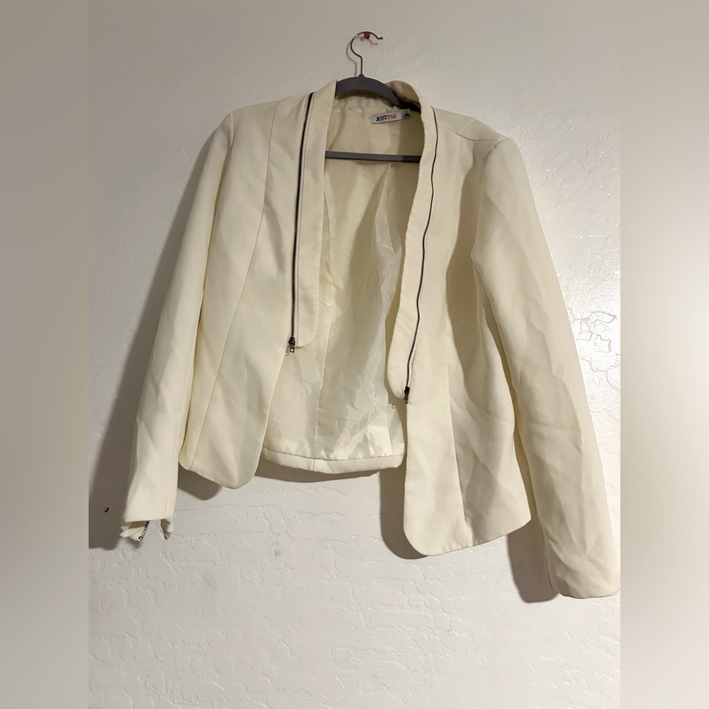 Just fab 
Large 
White cream color